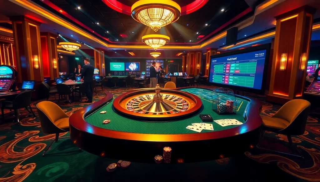 HITCLUB: Experience thrilling roulette gaming action in a luxurious casino.